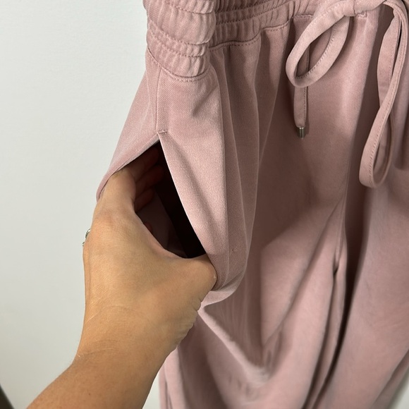 Club Monaco Pink Rose Soft Modal Elastic Waist Jumpsuit - Picture 4 of 8